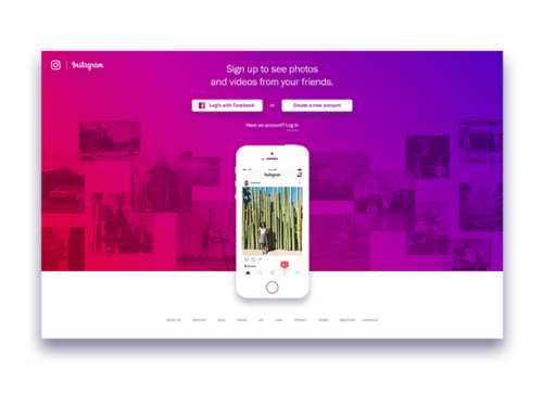 inspired-web-designer: Instagram Landing Page Redesign by Glenn Catteeuw Web Design