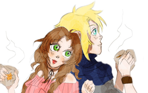 bolina:big thanks to @stray-arrows and @achorusofcleris for inspiring me! ♥here’s cloud and aerith -