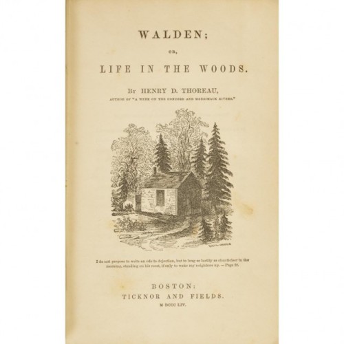 Henry David Thoreau, Walden; or, Life in the Woods, 1854 “I went to the woods because I wished