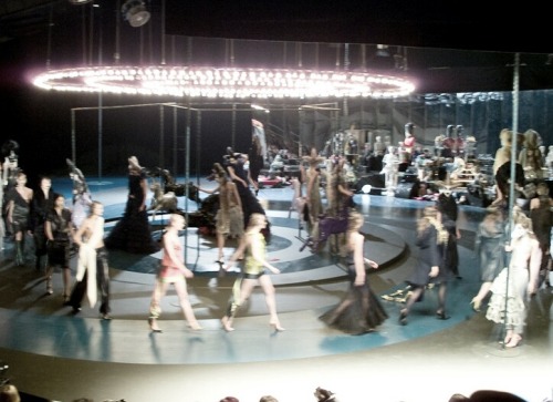hautedeath:Alexander McQueen’s fw 2001 show was a truly grotesque piece of grande theatre. The show 