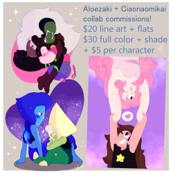 ciaonaomikai:  ☆ reminder: these are COLLAB commissions! Both Aloe &amp; Ciao work on these! °○✧ please read under cut for more info❣ ✧○° Keep reading