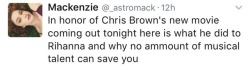 daddys-chaton-noir:  kittybratt:   draggedthruthe-yard: WAT THE FUCK. WAT THE FUCKING FUCK I HOPE HE DIES. I DIDNT KNOW THE EXTENT OF WAT HE DID WAT THE FUCK.  cant ever forget.   ​every time someone says they like chris brown i recount this description