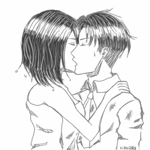xiaxiong:  “You were right Mikasa. You were not like me. But you’re exactly what I need.” Quick rivamika doodle. It is inspired by chapter 3 of Fukushuu by the ever so talented fuku-shuu, hence Mikasa in a bath towel and Levi’s disheveled