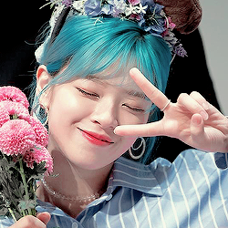 mirurun7 - jeongyeon’s blue hair