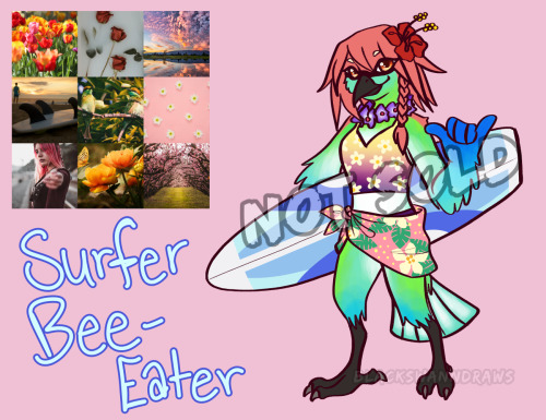 SURFER BEE-EATER - $25 - ON ETSY!You are buying the rights to the character designs presented After 