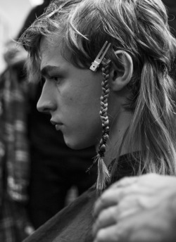 justdropithere:  Max Barczak by Francesco Gili - Backstage at Diesel Black Gold, FW18