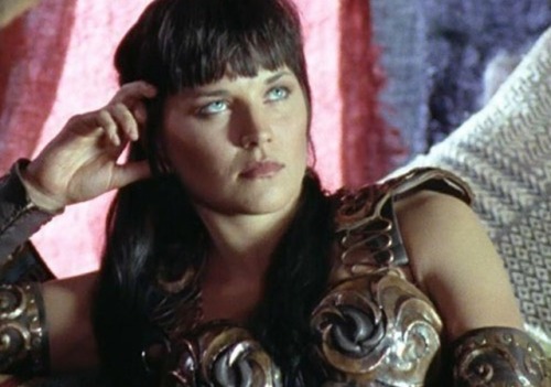 swordchakramandstaff:resting Xena face