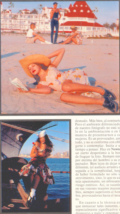 Milla Jovovich by Helmut Newton, Interviu (Spain), October &lsquo;1989