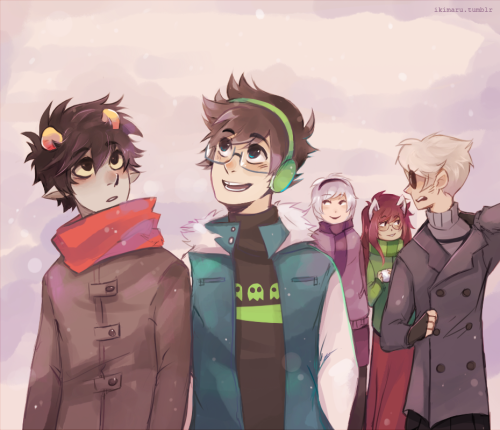 so I thought maybe Karkat has never seen snow before and yeaH here’s some wintery pic :>