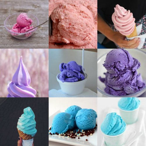 A bisexual ice-cream moodboard, because I’m bisexual and I want ice cream. 