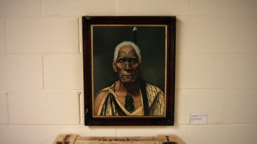 MAORI CHIEFS  Photo catalog:  Portrait of Te-Aho-O-Te-Rangi, Maori chief; Tokomaru Bay, Ne