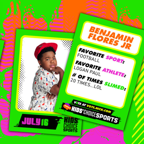 Don’t miss the most slime-tastic sports event of the year: Kids’ Choice Sports airs tonight at 8pm/7