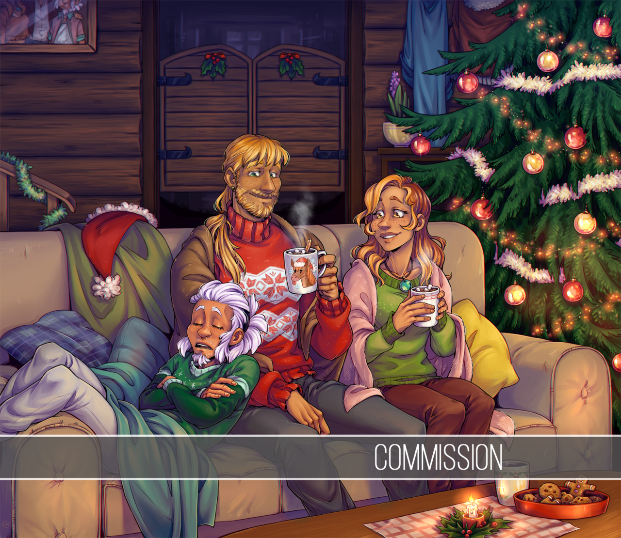Milo, Nel and Luna are enjoying some hot cocoa in a comfort of warm plaids and each other’s company. Are you still in a festive mood?
Commission for @lottafandoms
Thank you for working with me! }: ) #Madd draws#art #artists on tumblr #illustration#picture#Commission#Art commission #not my characters #festive mood#christmas#festive sweaters