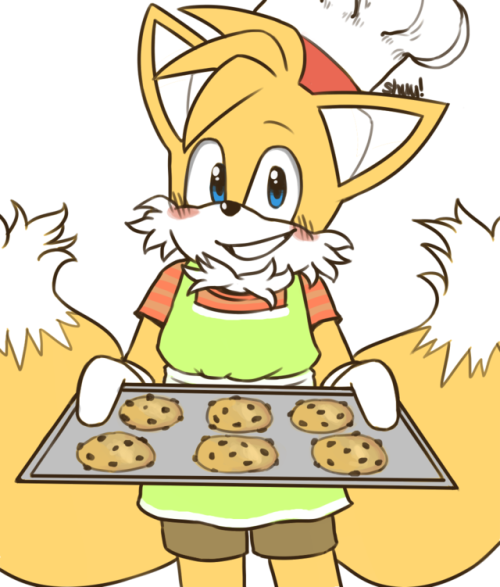 alittlebitfast:I feel like Tails would be really good at baking. He really would!! 