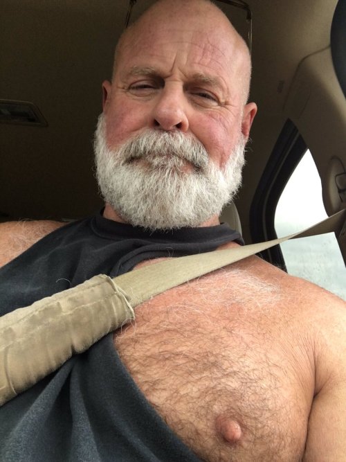 Wow Wow Wow! What a sexy and very hot grandpa. I like his hard nipples for licking and sucking. Hmmm