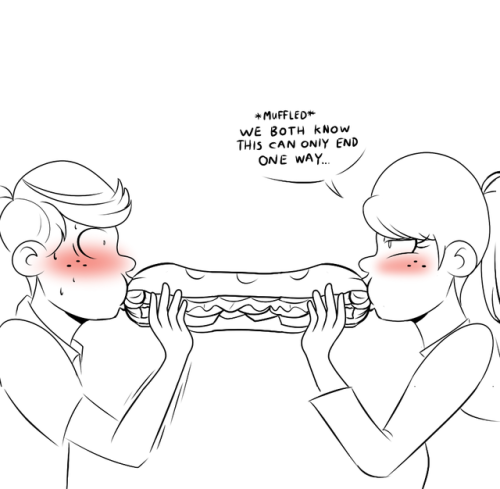 chillguydraws: Never challenge Lynn to a sandwich eating contest. Based on this.  now kiss < |D’‘‘‘‘