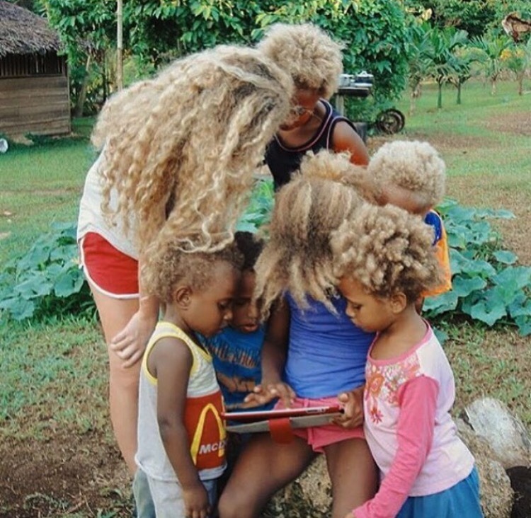 itsjustsodope:  Beauty in the Youth.  Brown babies with naturally blonde hair. Black