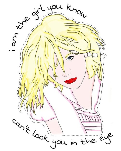 My first digital art, Courtney Love of the band Hole.