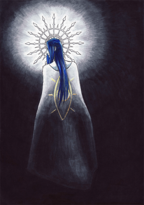 Just My OC With Sudden Spiky Halo Which Is Not Canon But Was Fun To Draw.