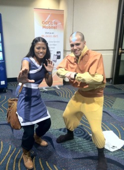 scruffycolin:  Aang and Katara at Megacon! 