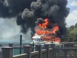 viralthings:  Saw mega yacht on fire today. 