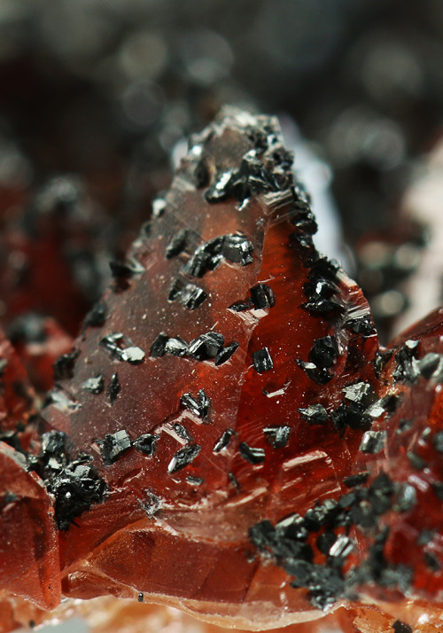 Manganite on Rhodochrosite - Hotazel, Kalahari Manganese Fields, Northern Cape Province, South Afric