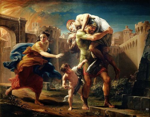 hadrian6:Aeneas Fleeing Troy. 1750. Pompeo Batoni. Italian 1708-1787. oil/canvas.http://hadrian6.tum