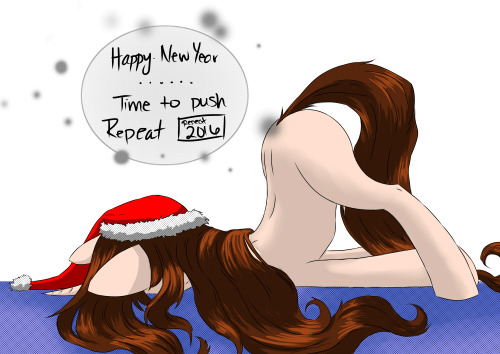 ask-sillybri:  Hi everyone!! I know its a late photo…but I wanted to draw my reaction to the New Year……Its time to repeat the days and months!! Hopefully some big changes will happen to make this year 2016, completely different than the others!!