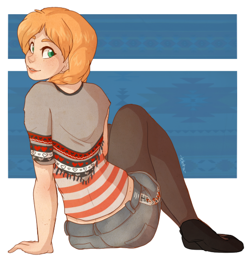 klotzzilla: Decided to draw Anna in personal outfit of mine.