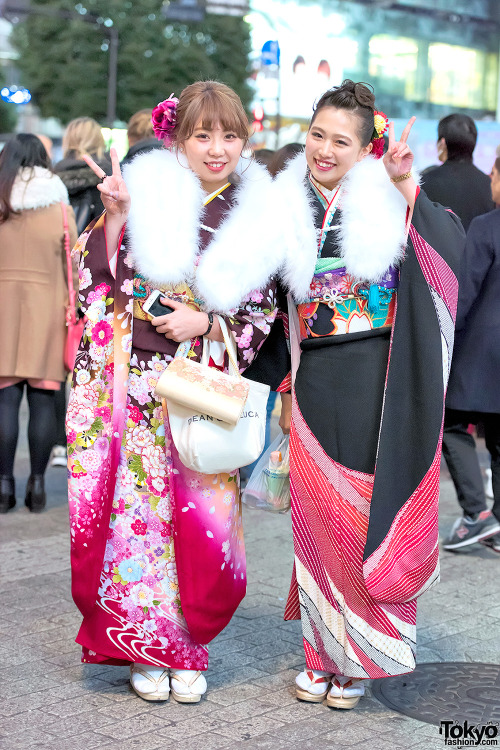 Kimono on the streets of Tokyo on Coming of Age Day 2016. Just added another 50 pics to our Coming o