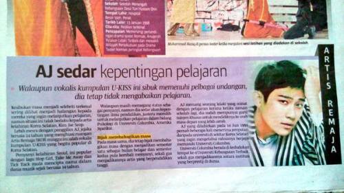 [INFO] AJ appeared on an article for a Malaysian magazine.AJ apareció en un articulo para una