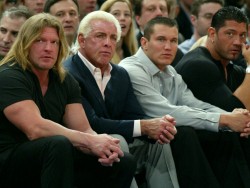 roxymaniaaa:  viewtifulash:  houndsofhotness:  lol The only one who hasn’t changed is Flair…  Triple H’s hair looks like a lacefront I’m so dead LOL  😂😂😂 