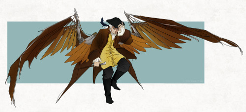 PotC but people have wings&mdash;Jack is a sparrow, Will is a tern (I think), Elizabeth is a swa