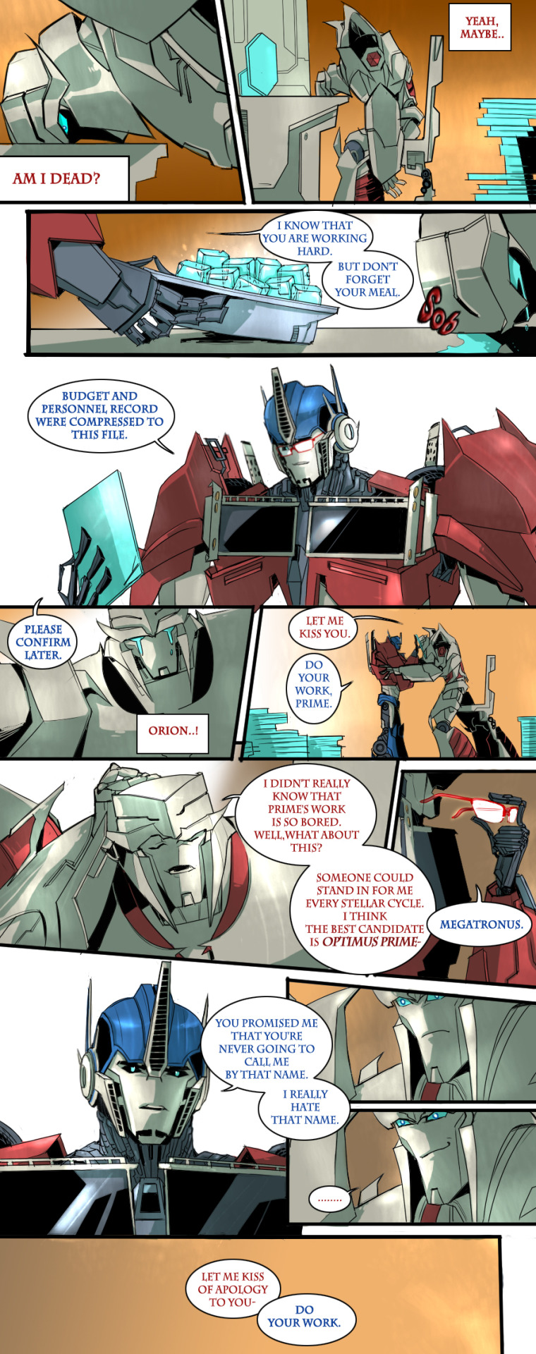madeformo:  AU - A peaceful world / Megatronus Prime and Prime’s personal secretary