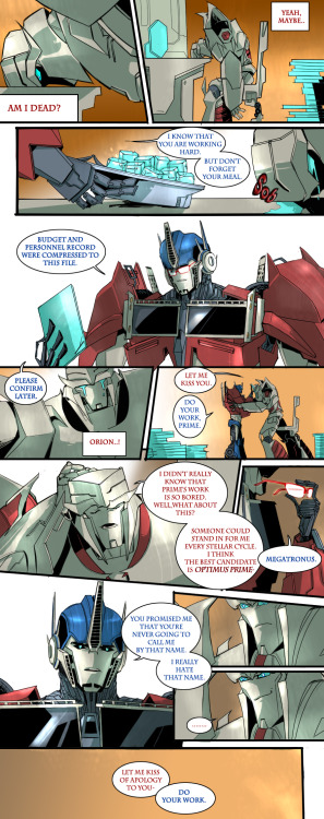 madeformo:  AU - A peaceful world / Megatronus Prime and Prime’s personal secretary Orion Pax (Past Optimus Prime) 