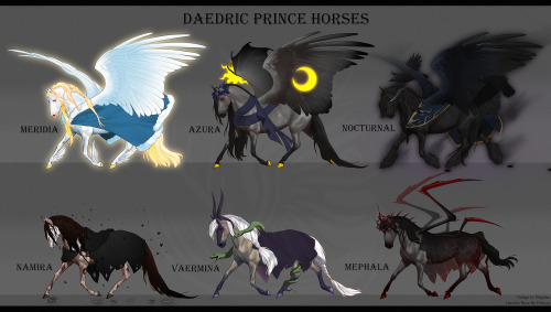 Try to paint these Daedra princes as horses (Meridia, Azura, Nocturnal, Namira, Vaermina, and Mephal