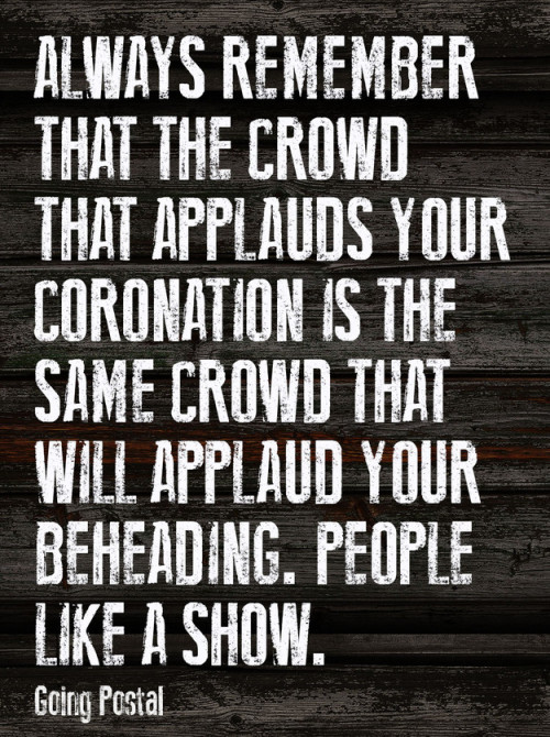 Mercurial distractions (quote from “Going Postal” by Terry Pratchett)