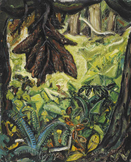 terresauvage: Arthur Lismer Forest Green Wall, 1951  Arthur Lismer’s first trip