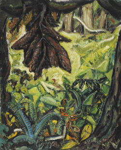 terresauvage: Arthur Lismer Forest Green Wall, 1951  Arthur Lismer’s first trip to Vancouver Island was in 1951 when he went west for the close of his cross-Canada retrospective exhibition at the Vancouver Art Gallery and the Art Gallery of Greater