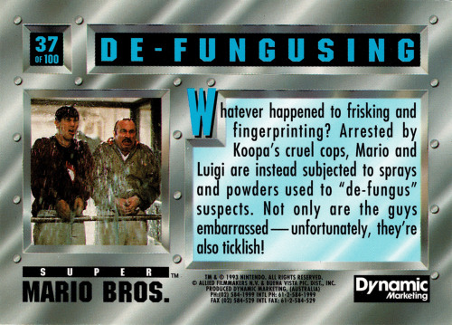 sonicbinch:thevideogameartarchive: 37 - De-fungusing‘Super Mario Bros. The Movie’ Collector Cards