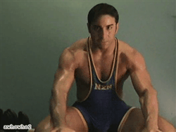 awhowho2:  Anthony G (aka HotGymnast) - Singlet Show! Sweaty stud Anthony showcases his huge bulge and fine ass in a wrestling singlet! hotgymnast.com 