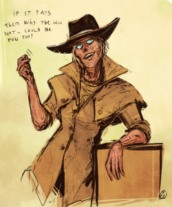 leona-florianova:  found cowboy ghoul ..  Beatrix Russell  