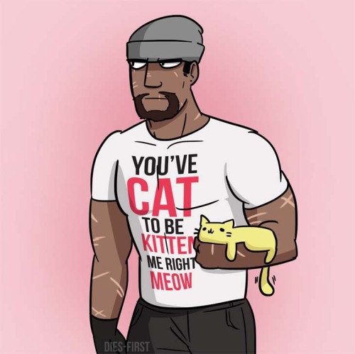 dies-first:Gabe wears this to every meeting so when Blackwatch gets crap he just points to his shirt