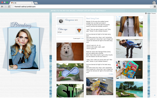 ♚ THEME FIVE BY CELINA ♚ Like if you&rsquo;re thinking about using it! Live Preview // Code