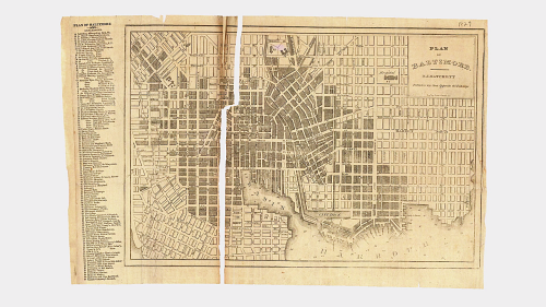 The history of redlining in Baltimore, told through maps in Rat Film (2018, Theo Anthony, dir.)