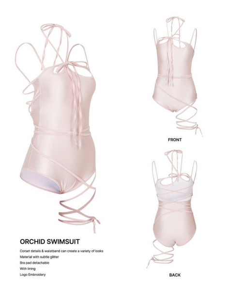 Orchid Swimsuit In Pink By Pain Or Pleasure
