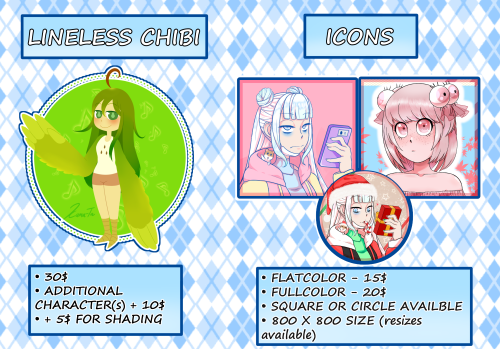 New Commission info! First come, first served!If you have any questions, don’t be afraid to as