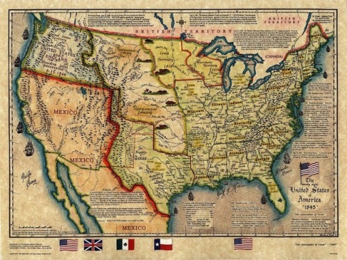 pdxbluerocker:  nordpil:United States, 1845 #map #usa via [Pinterest pinned to the Nordpil Interesting Maps Pinterest Board] Oregon Territory
