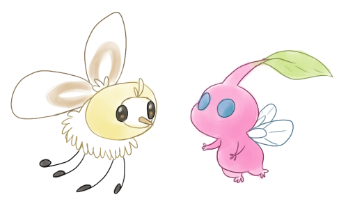 Somehow Cutiefly reminded me of pikmin universe