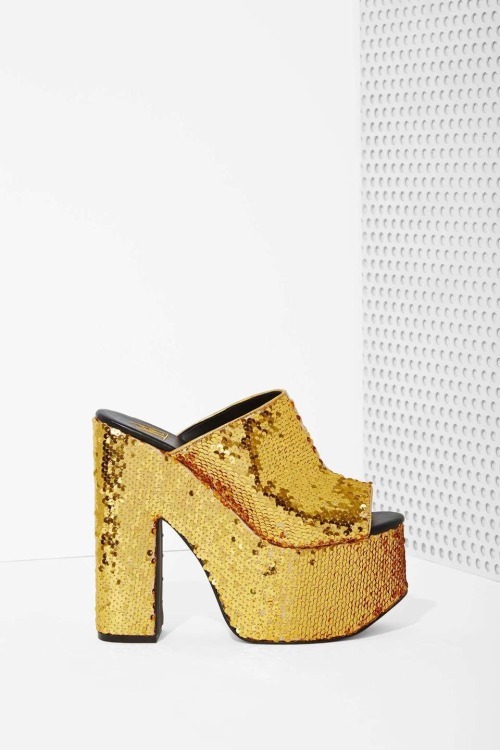 High Heels Blog YRU Dream Sequin Platform - Gold via Tumblr